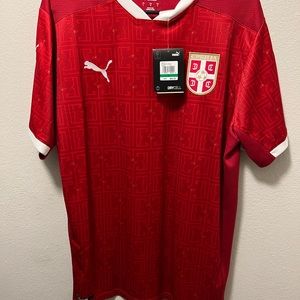size L serbia away soccer jersey! NWT!